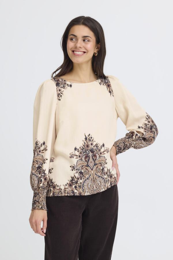Adara blouse pumiceston paisley