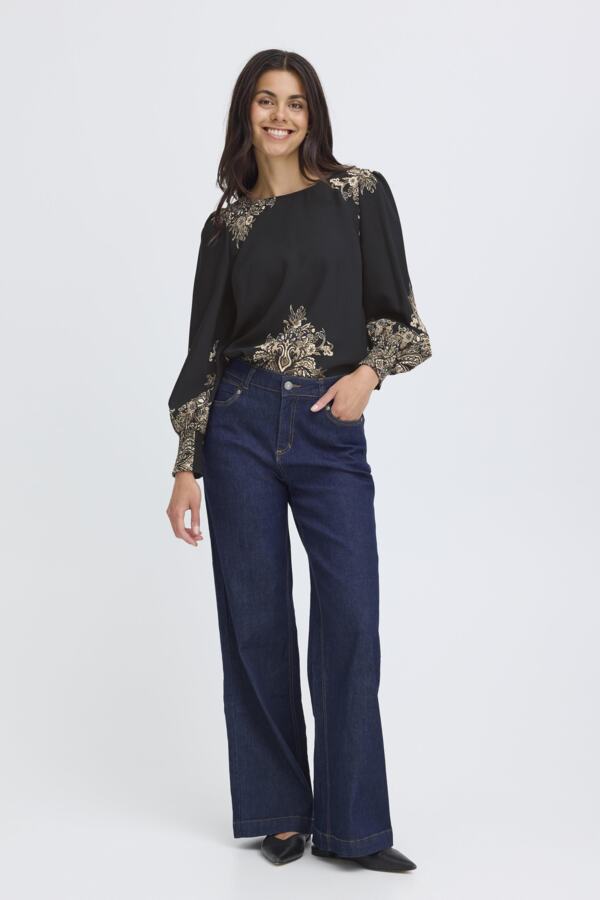 Adara blouse black paisley