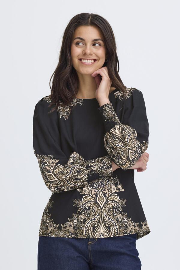 Adara blouse black paisley