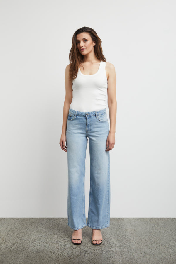 Vega HW jeans Wide leg Stone blue