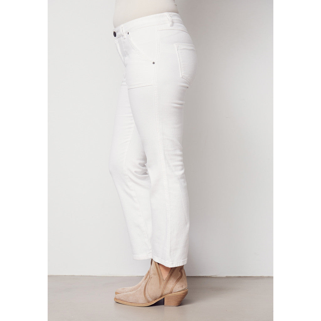 Como twill flair pant hvítar