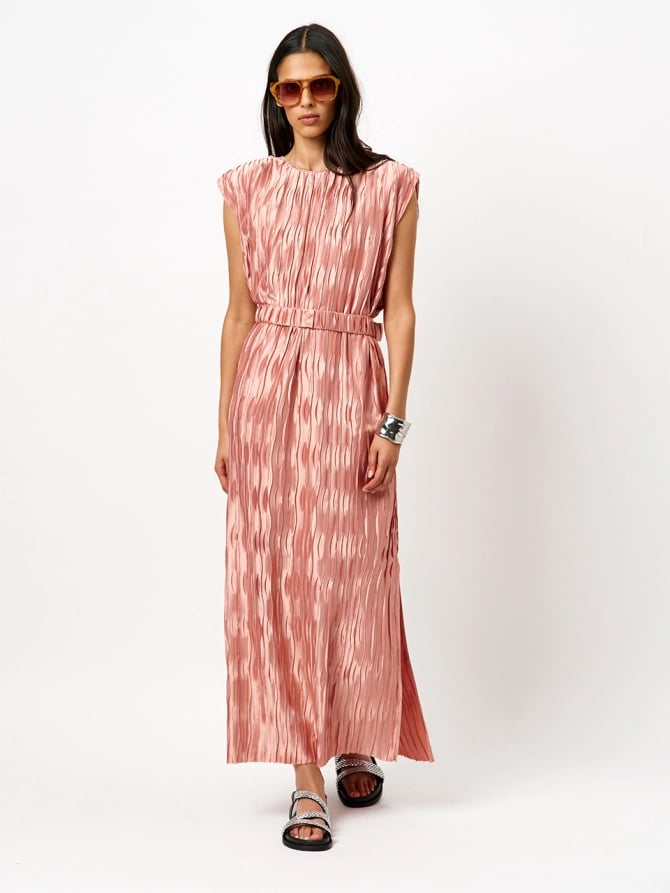 Lexis Plissé maxi dress