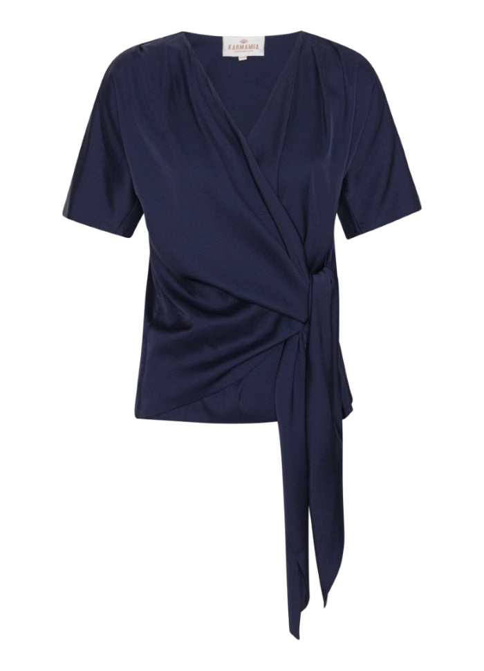 Dagmar blússa Oxford blue