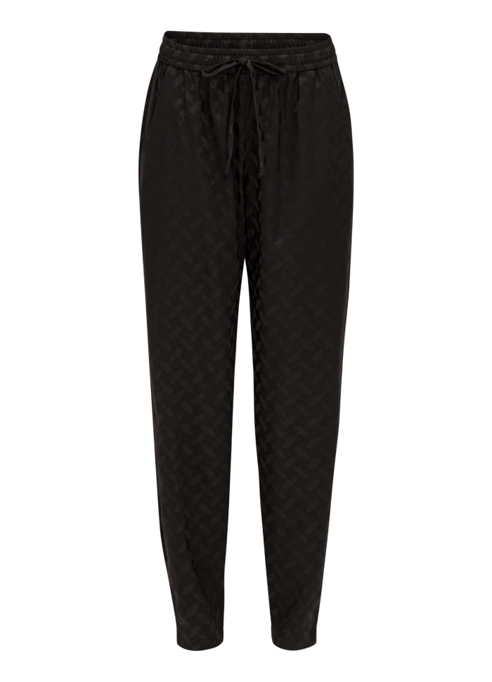 Cora pants Black Keffiyeh Jaquard