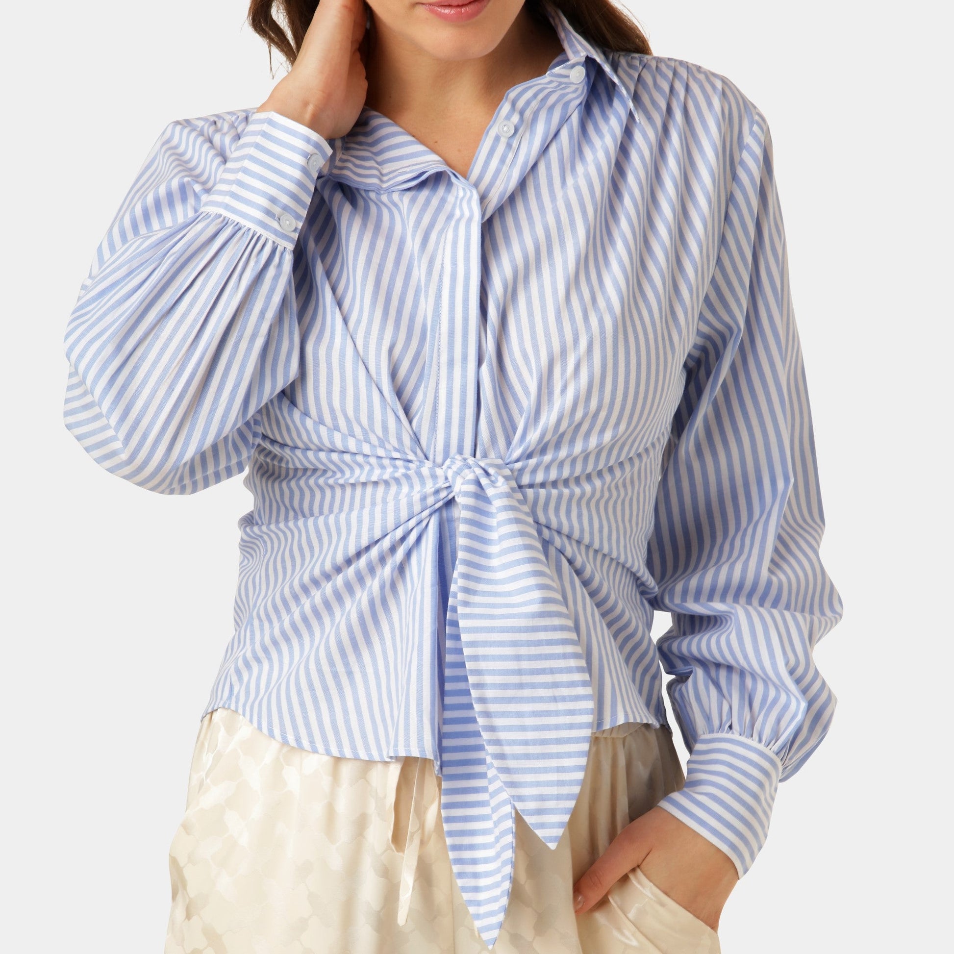 Lee blússa  sky stripe cotton