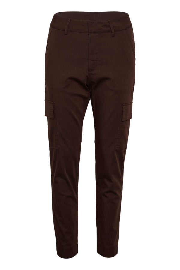 Lea pocket pants brúnar