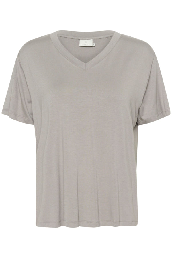 Frida V-neck T-shirt Grey Melange