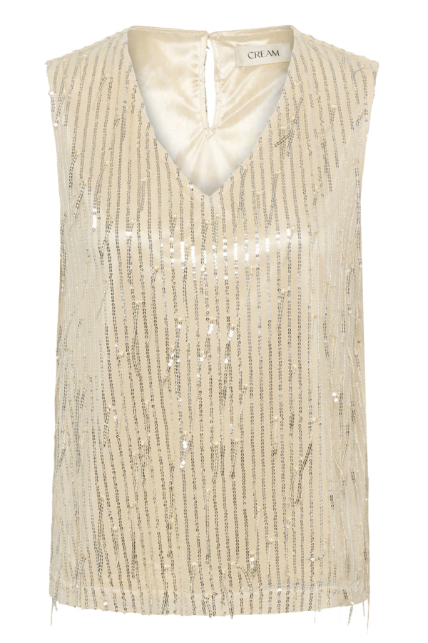 Toppur/blússa- Cream-Clei