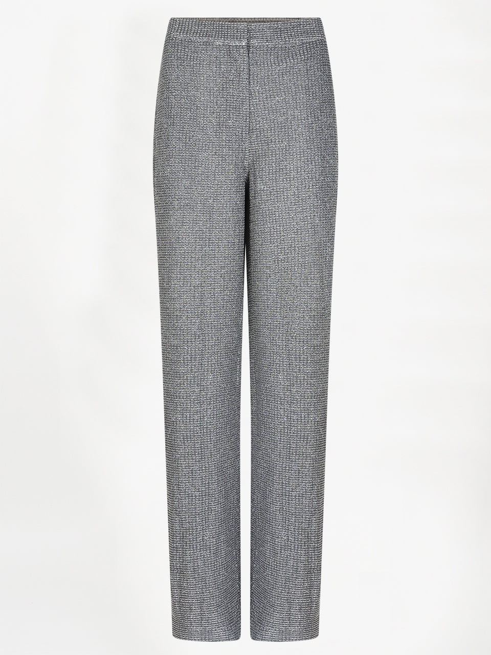 Aremi metallic straight leg pants silver