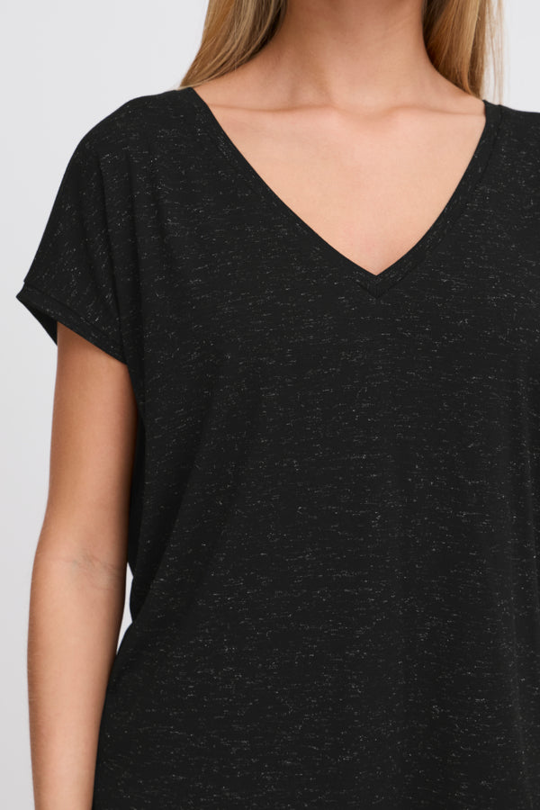 Stuttermabolur-Rebel V-hálsmál