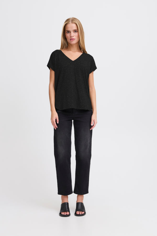 Stuttermabolur-Rebel V-hálsmál