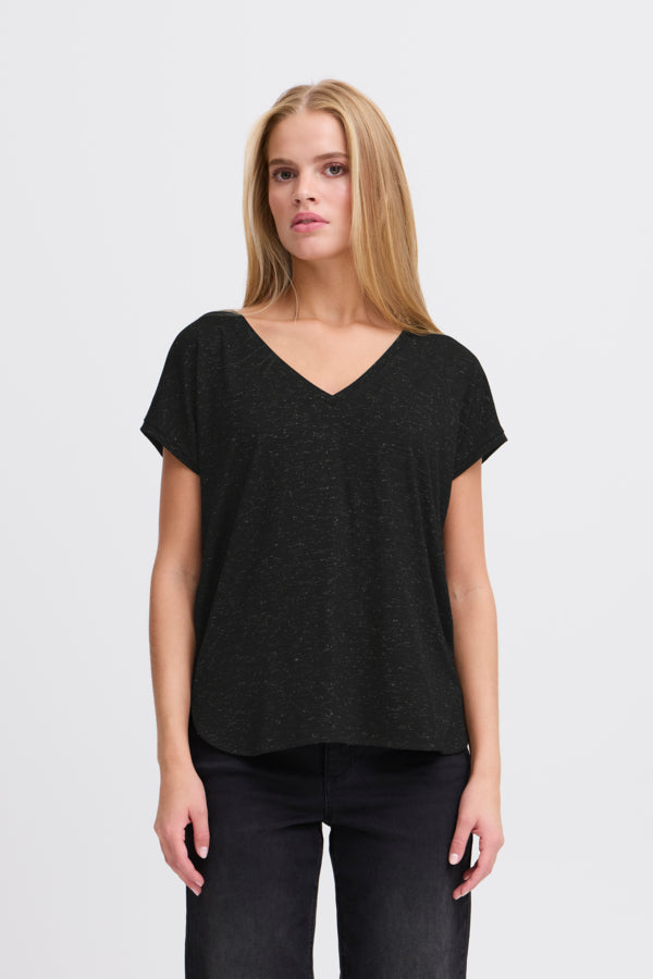 Stuttermabolur-Rebel V-hálsmál