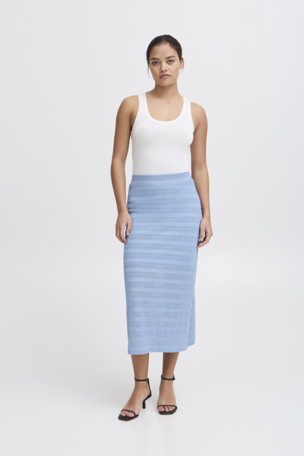 Knitty skirt ljósblátt