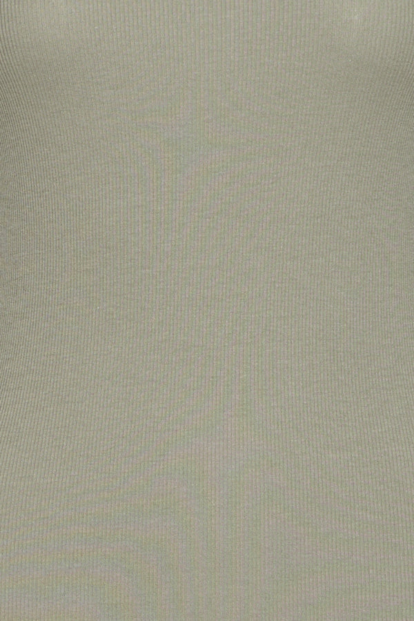 Hizamond T shirt með blúndu á ermum Dusty olive