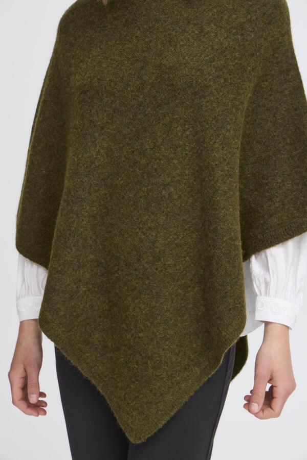 Sanny poncho Dusty Olive Melange