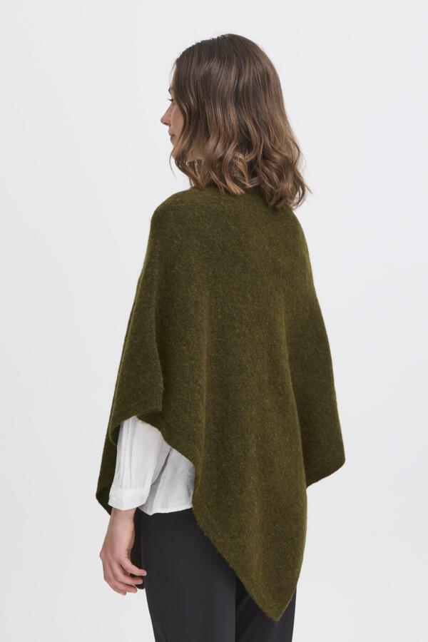 Sanny poncho Dusty Olive Melange