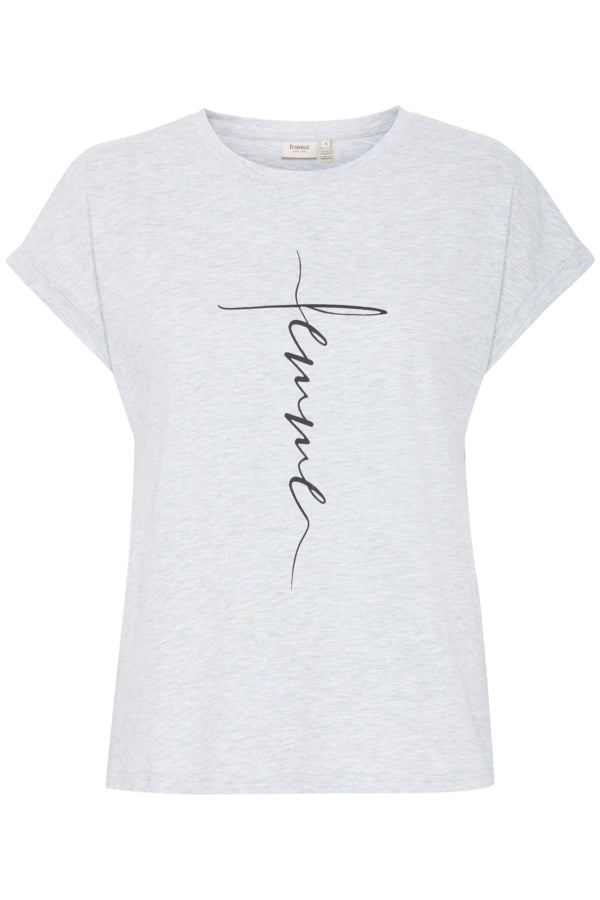 Edena tee light grey melange