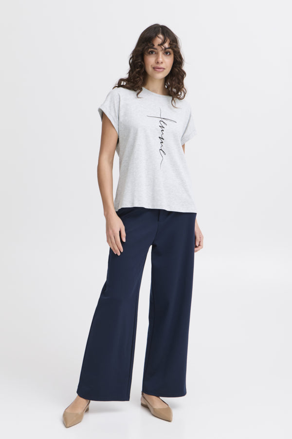 Edena tee light grey melange