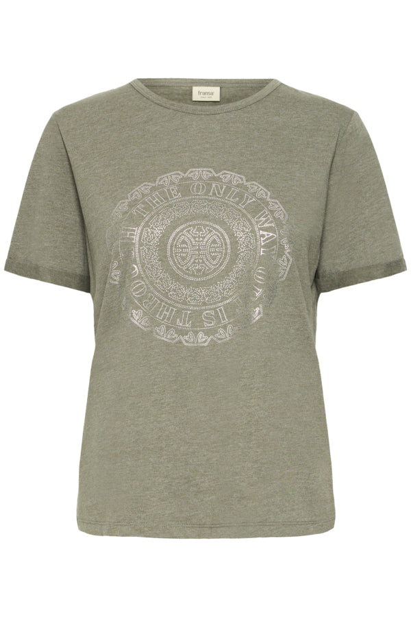Jasmine Tee Dusty Olive Melan