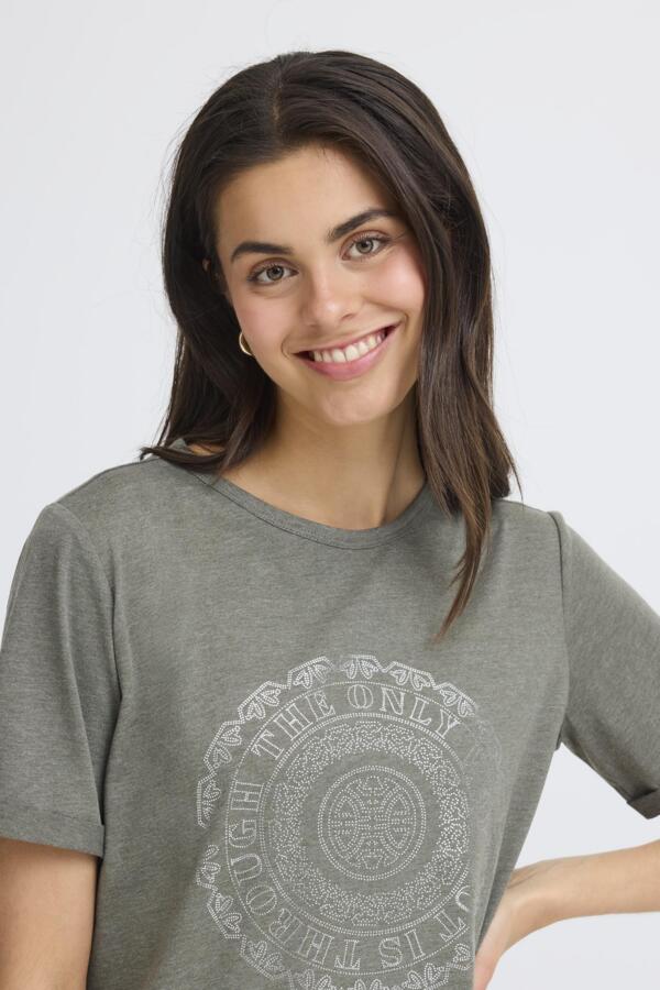 Jasmine Tee Dusty Olive Melan