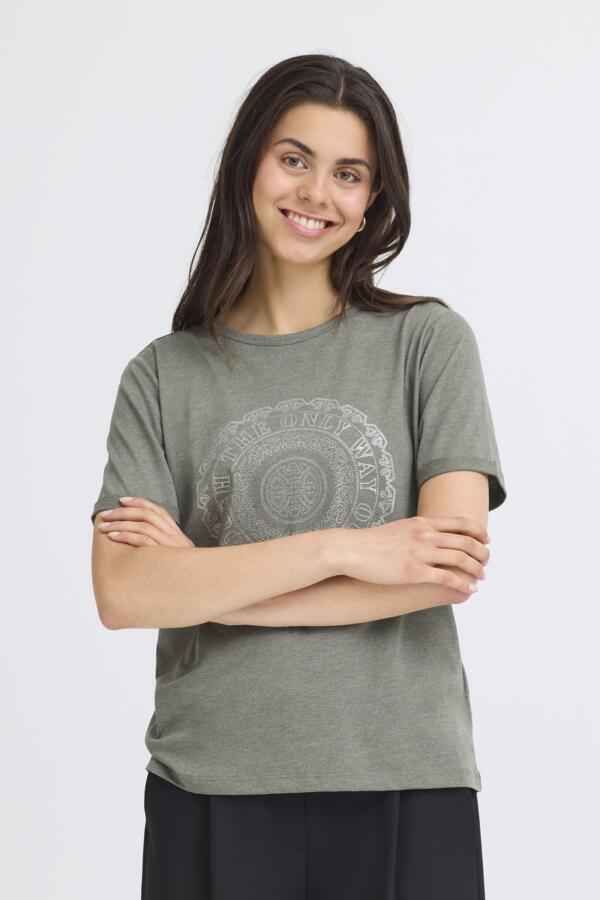 Jasmine Tee Dusty Olive Melan