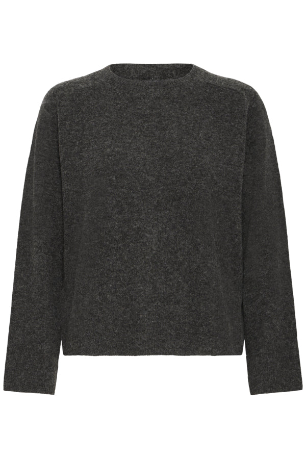 Noah peysa Charcoal Melange