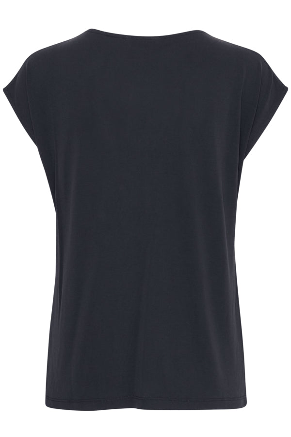 Perl Deco Neck Tee svartur