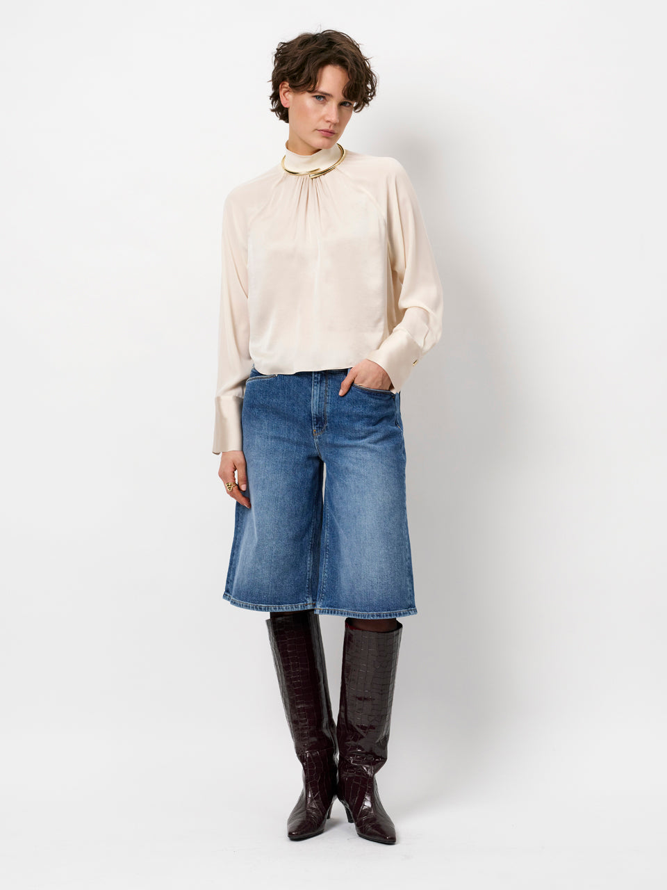 Estela Silk mixed top