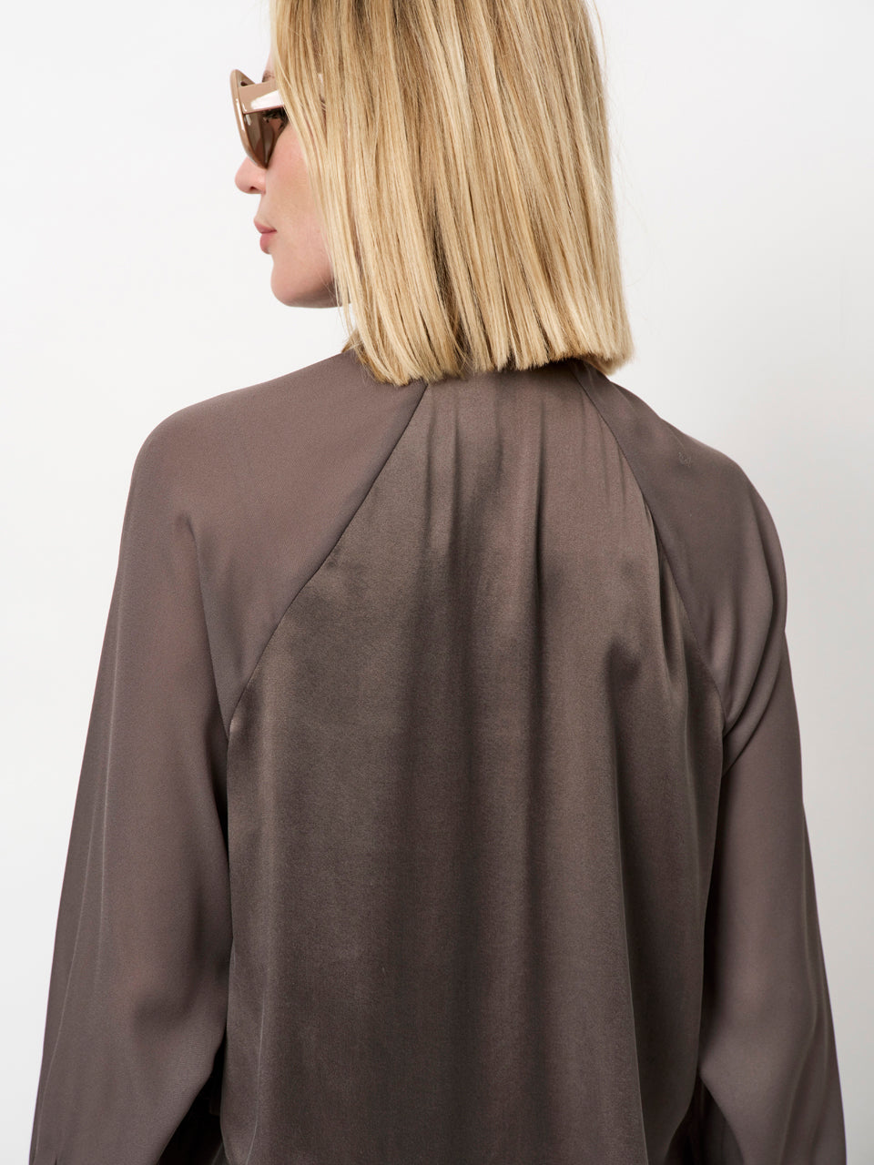Estela Silk mixed top Antique grey