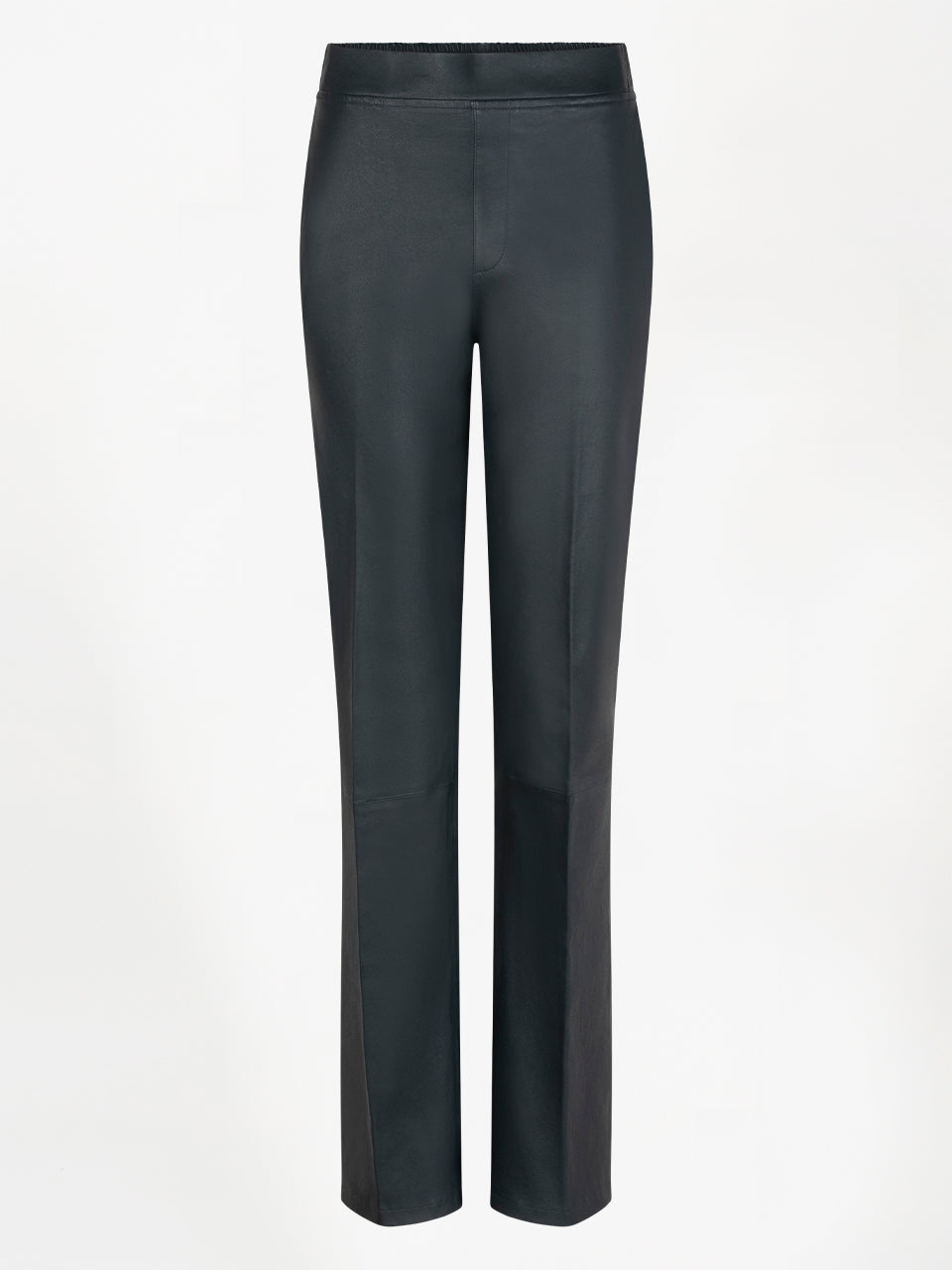 Lova stretch leather pants midnight green