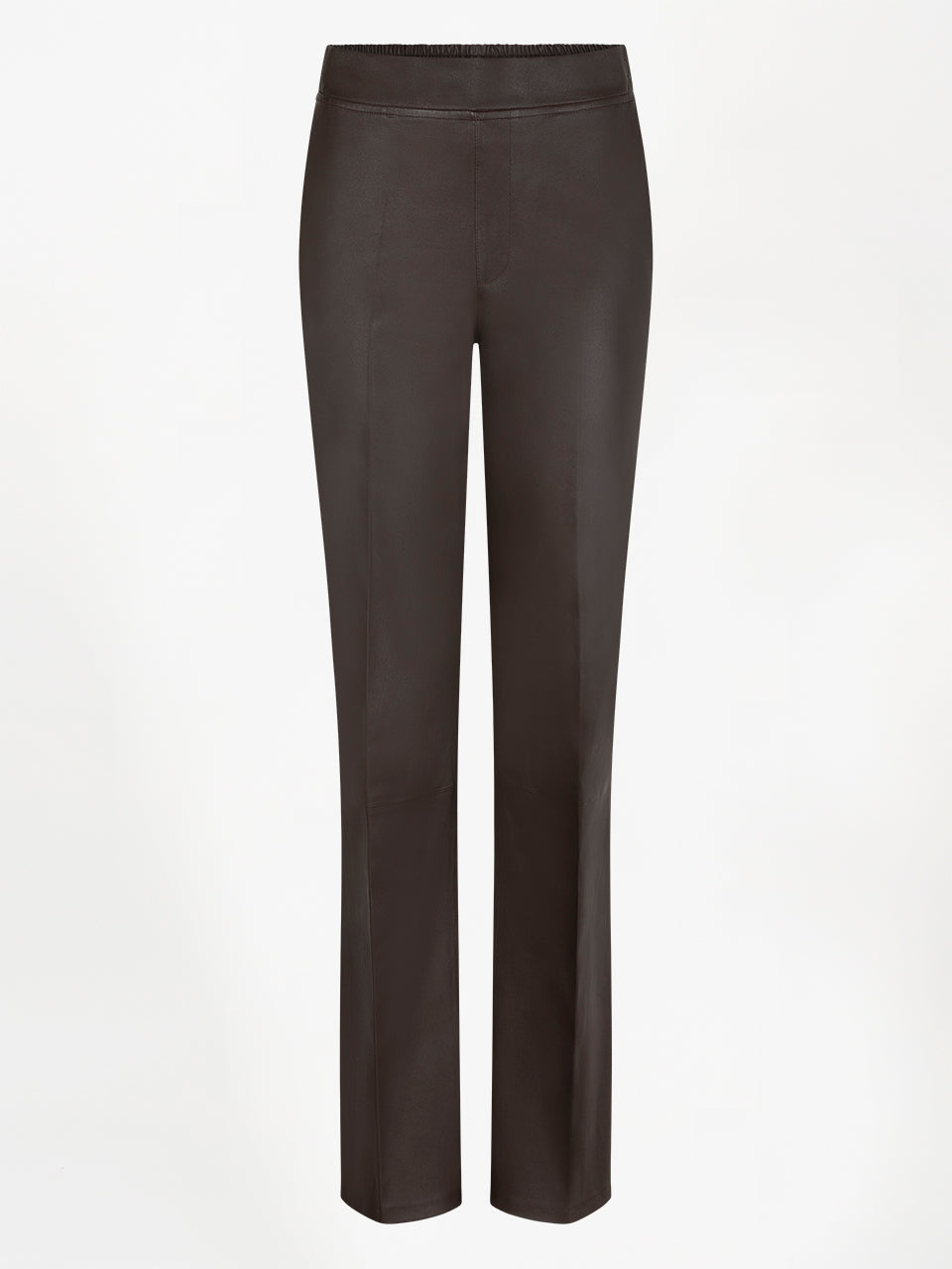 Lova stretch leather pants espresso brúnar