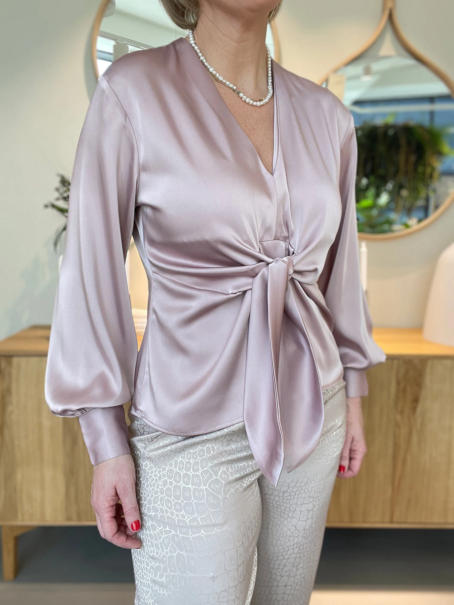 Blair blouse semi rich blush
