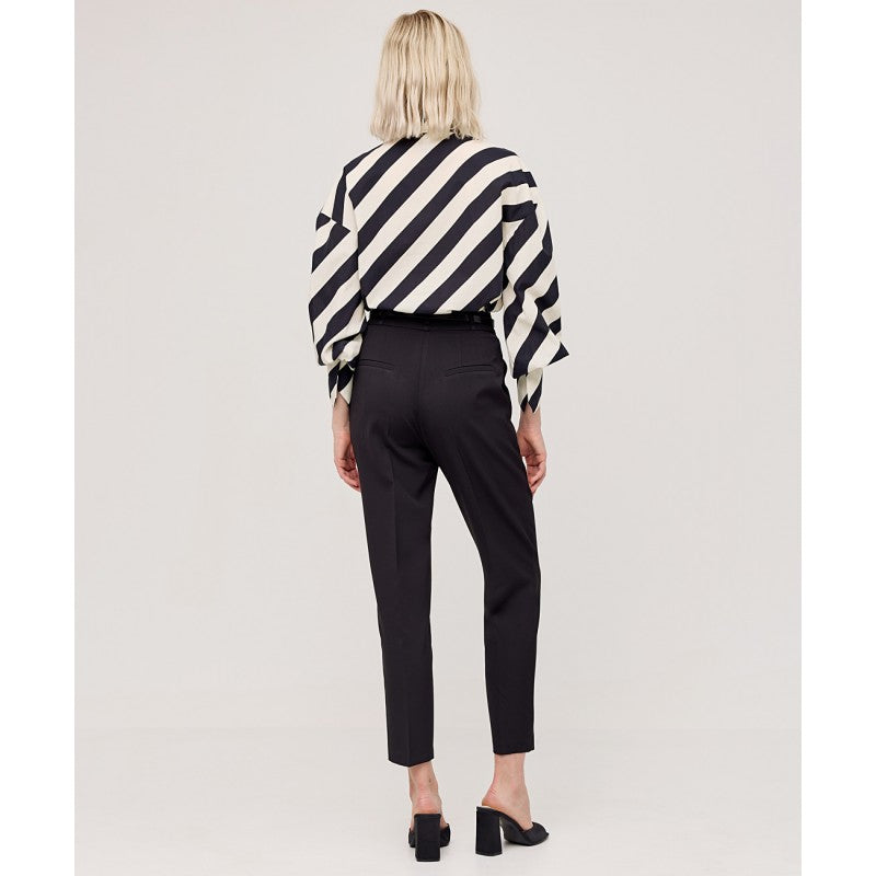 High waste pants svartar