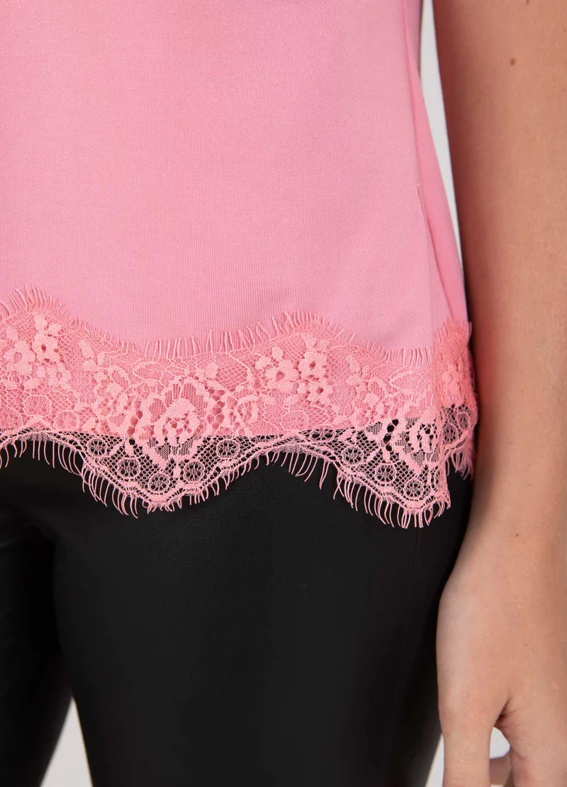 CC HEART LACE TOP DUST PINK