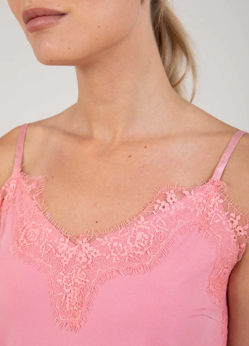 CC HEART LACE TOP DUST PINK