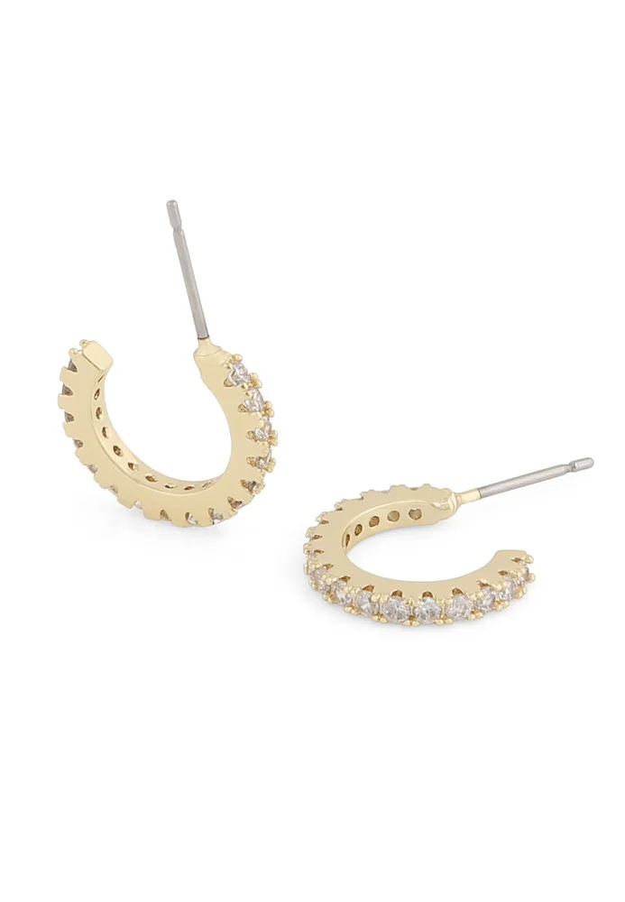 Clarissa small oval ear gylltir