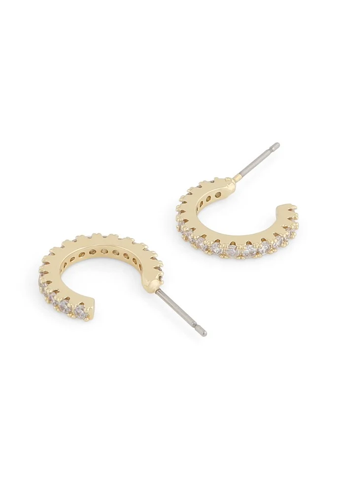 Clarissa small oval ear gylltir