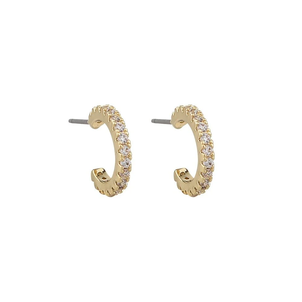 Clarissa small oval ear gylltir