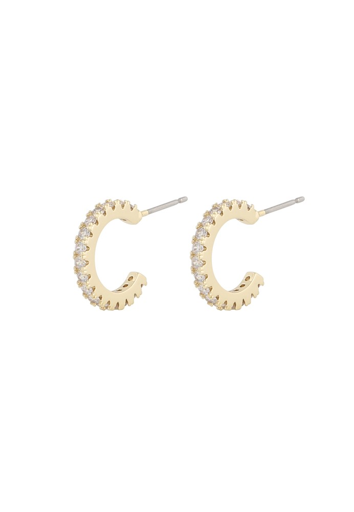 Clarissa small oval ear gylltir