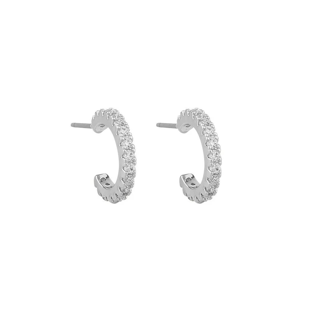Clarissa small oval ear silfur