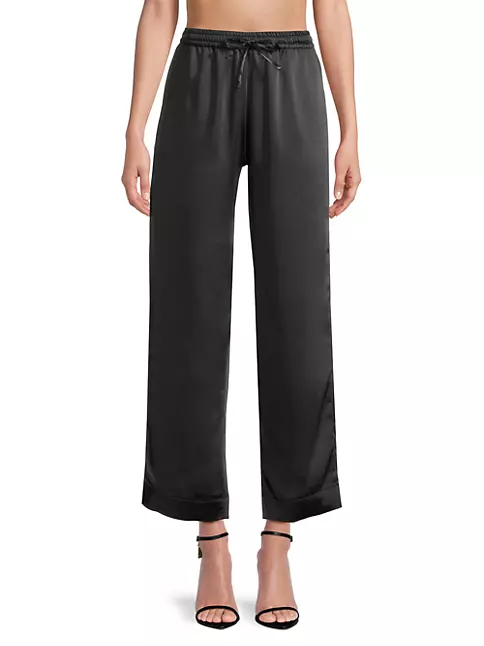 Garcia pants - black rich satin