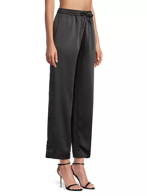 Garcia pants - black rich satin