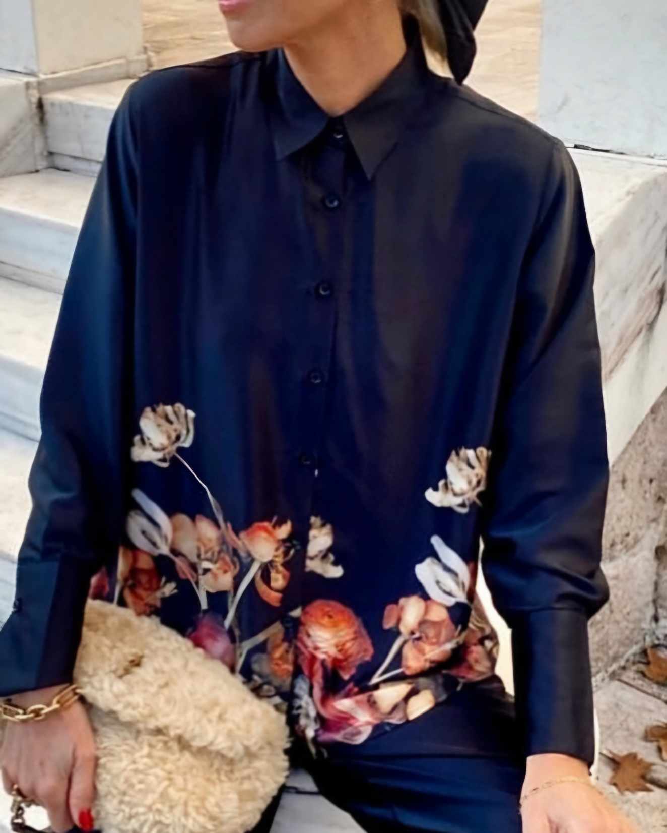 Joseph shirt Black blossom