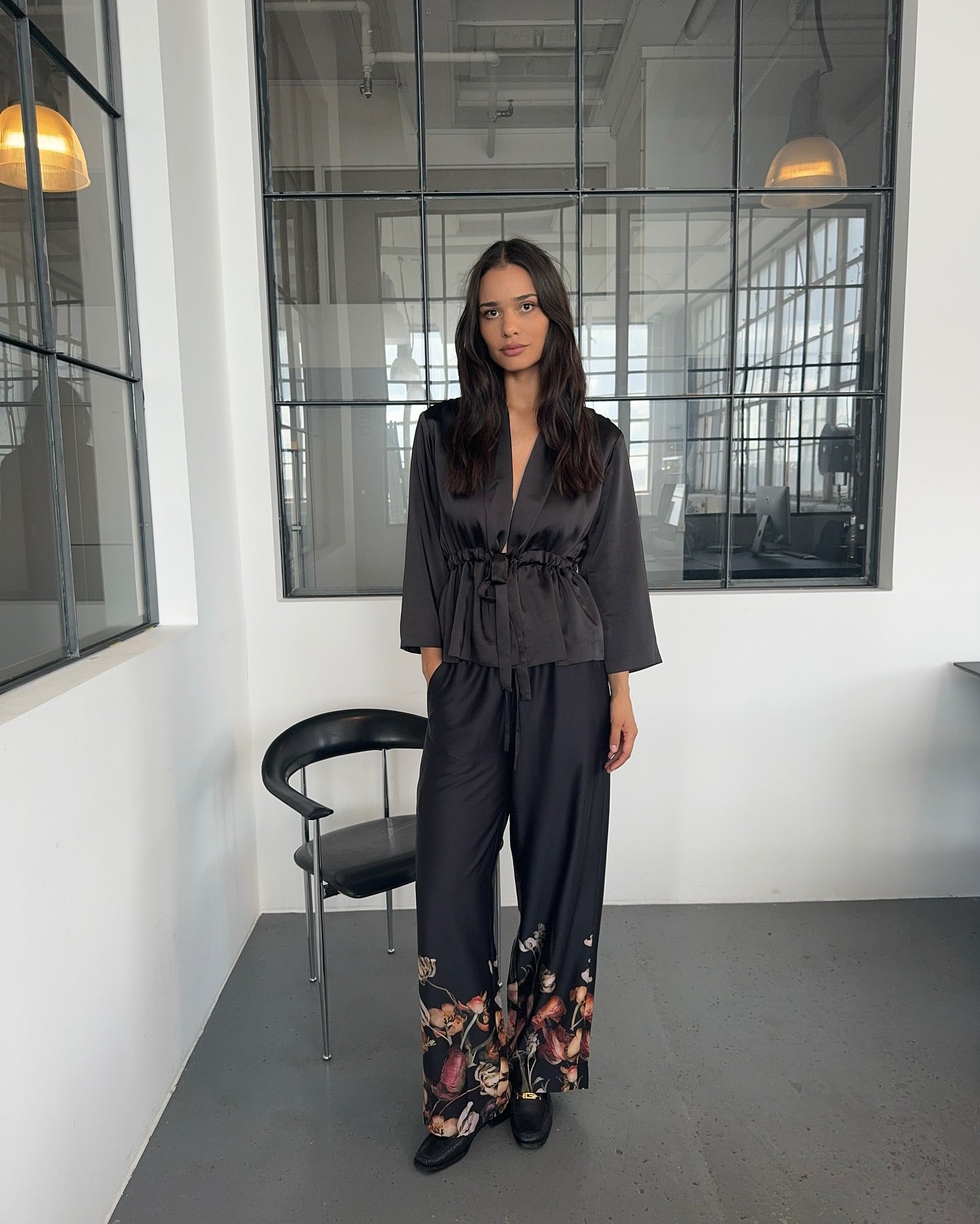 Nomi pants black blossom