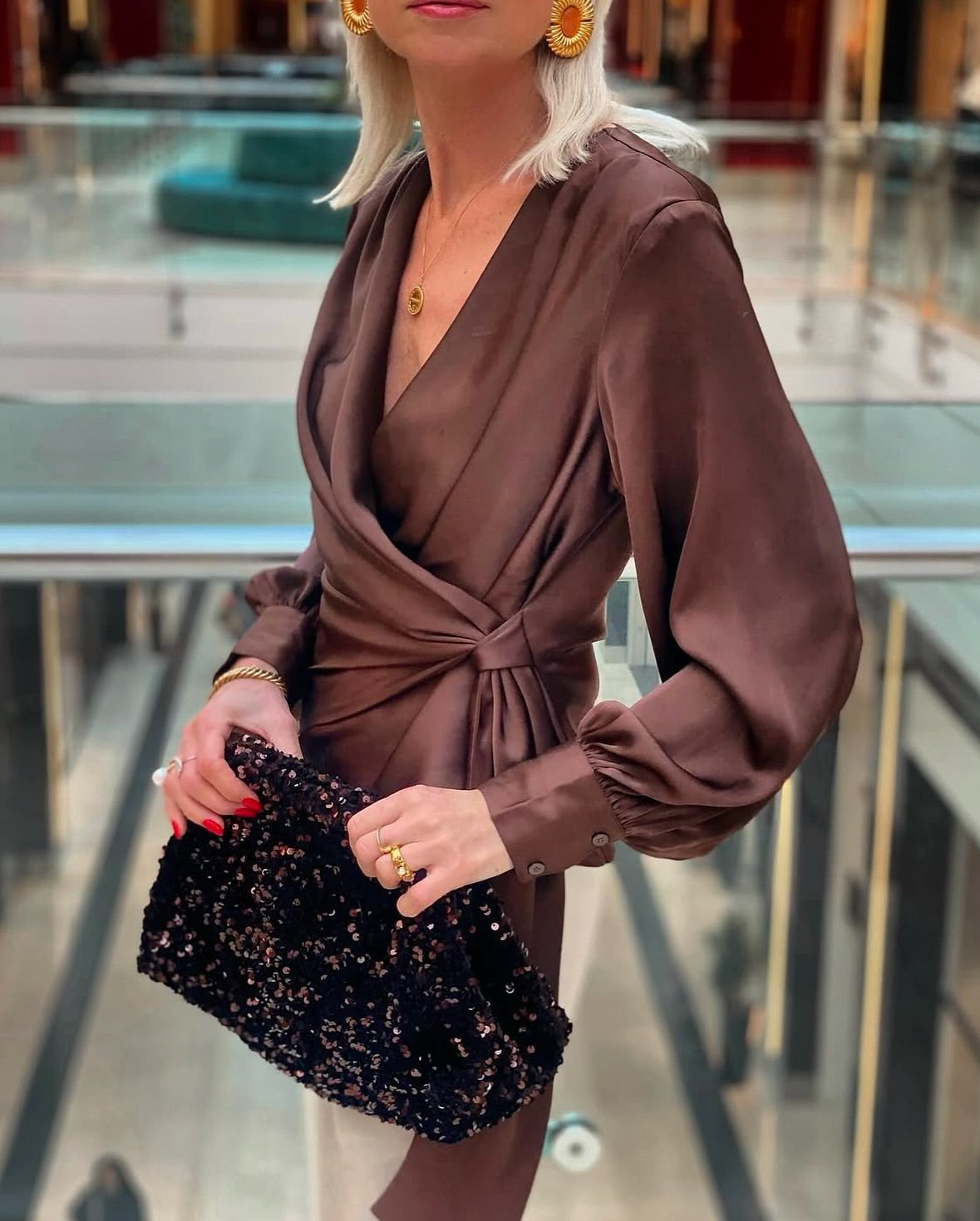 Ines blouse semi rich brown