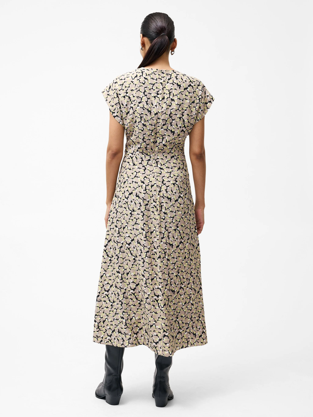 Lillian Eco Draped Front Midi Dress