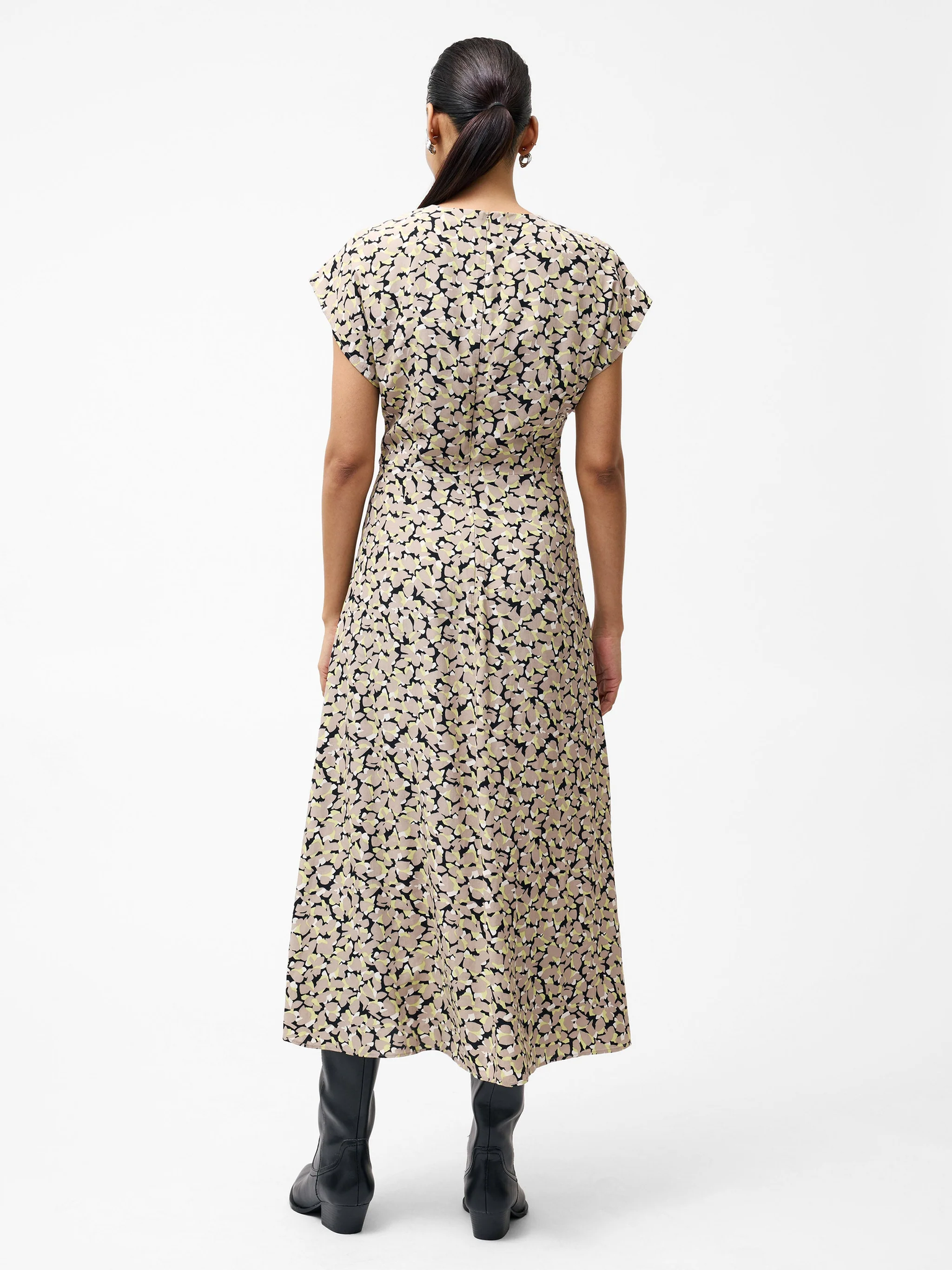 Lillian Eco Draped Front Midi Dress