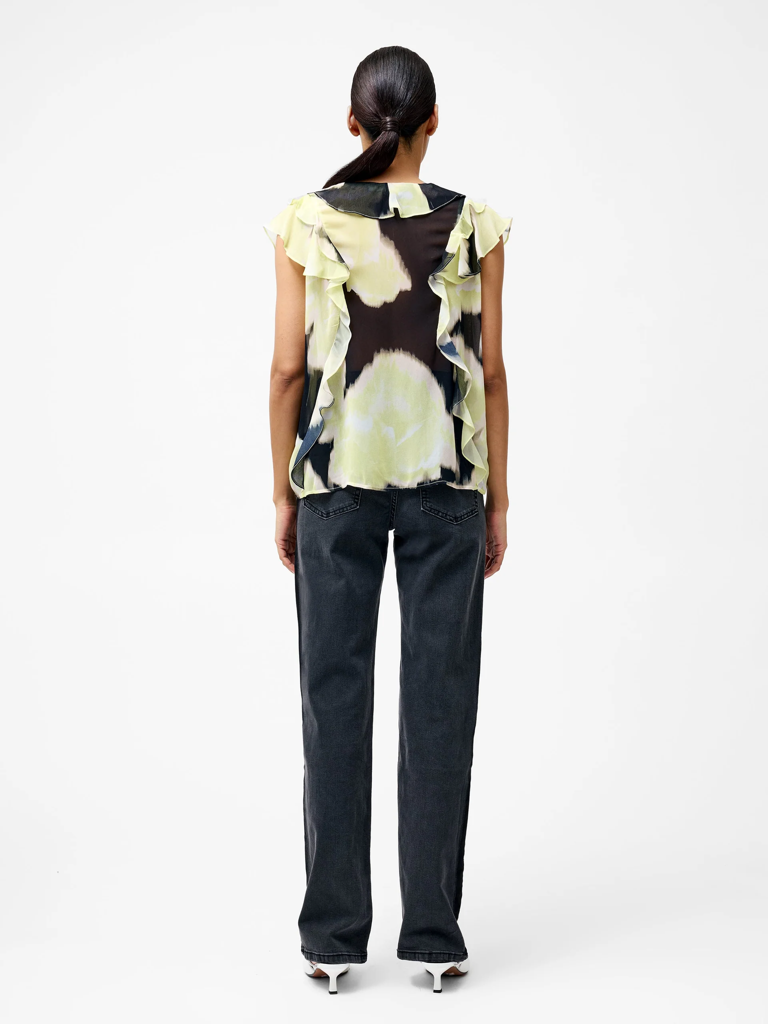 Natalie Eminia Chiffon Ruffle Top
