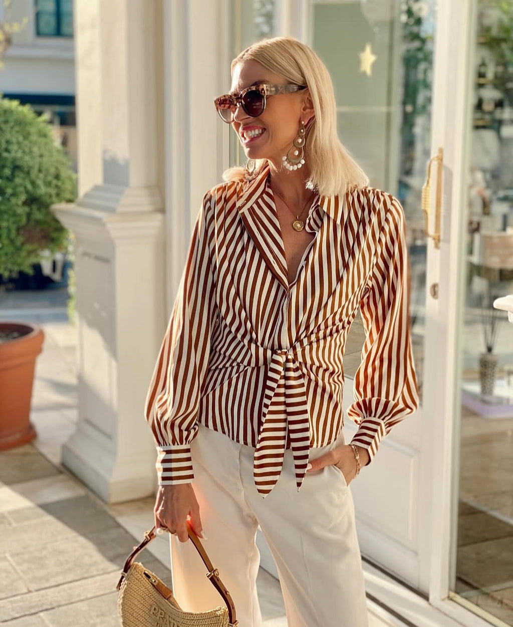 Lee blouse - toffee stripe