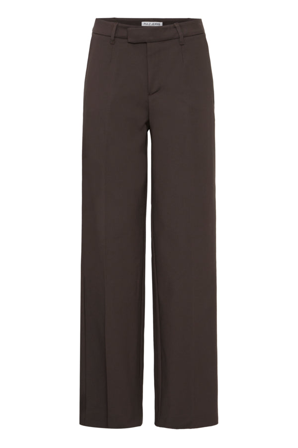 Bindy HW pant wide leg brúnar